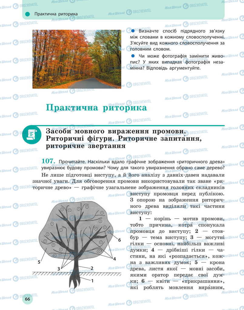 Підручники Українська мова 11 клас сторінка 66