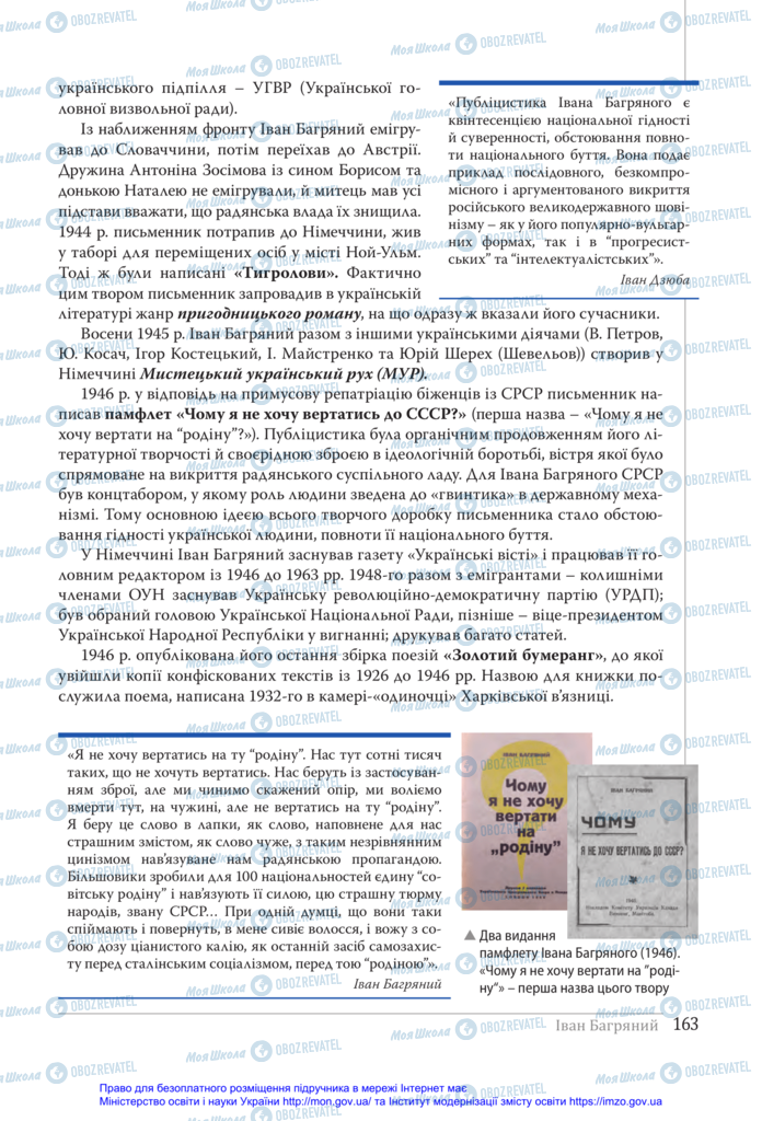 Підручники Українська література 11 клас сторінка 163