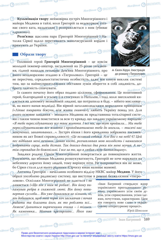 Підручники Українська література 11 клас сторінка 169