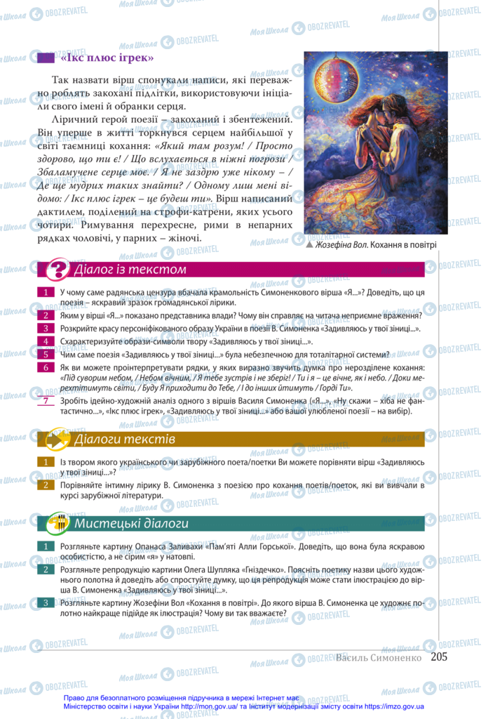 Підручники Українська література 11 клас сторінка 205