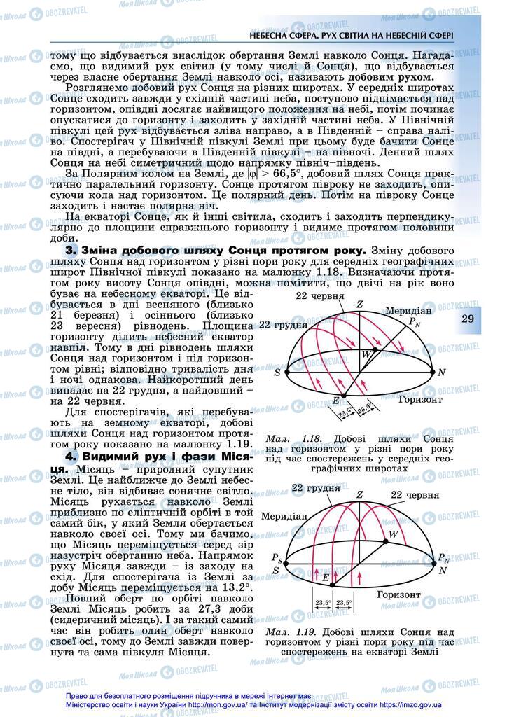 Підручники Астрономія 11 клас сторінка 29