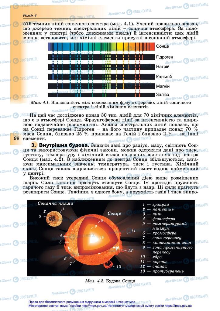 Підручники Астрономія 11 клас сторінка 98