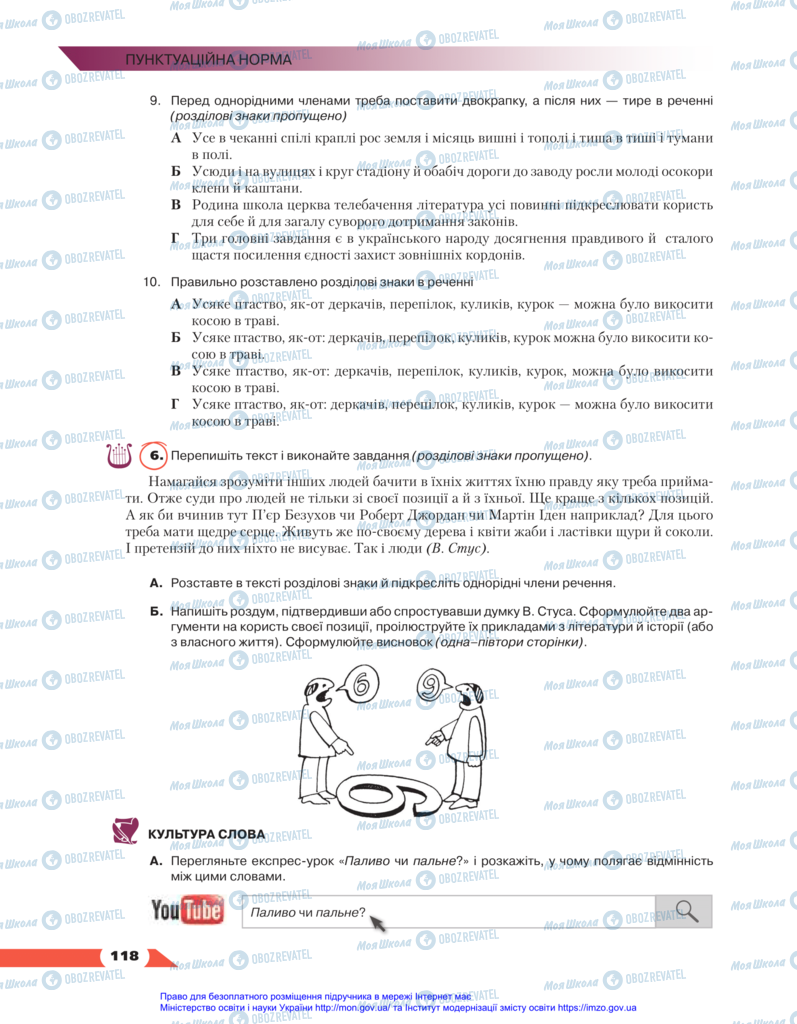 Учебники Укр мова 11 класс страница 118