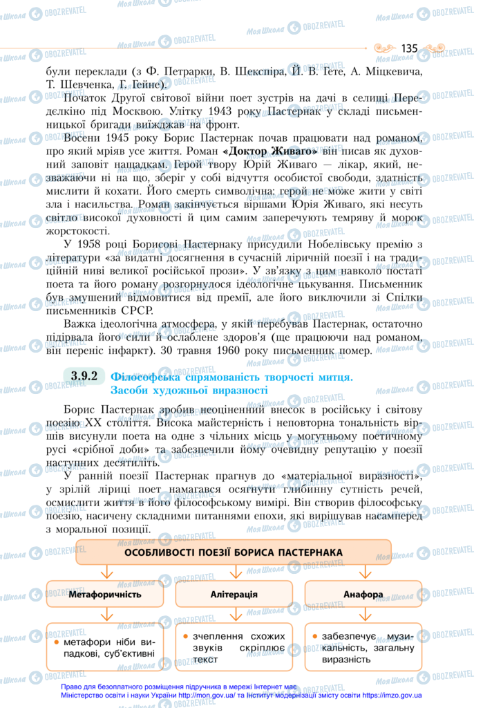 Підручники Зарубіжна література 11 клас сторінка 135