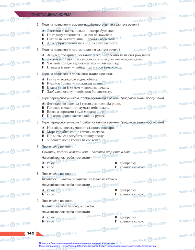 Підручники Українська мова 11 клас сторінка 142