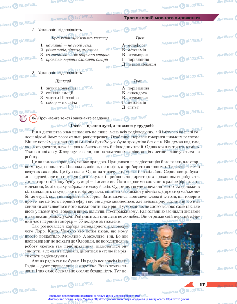 Підручники Українська мова 11 клас сторінка 17