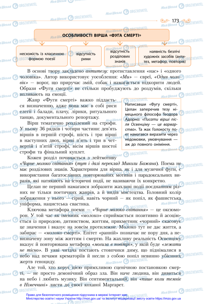 Підручники Зарубіжна література 11 клас сторінка 173