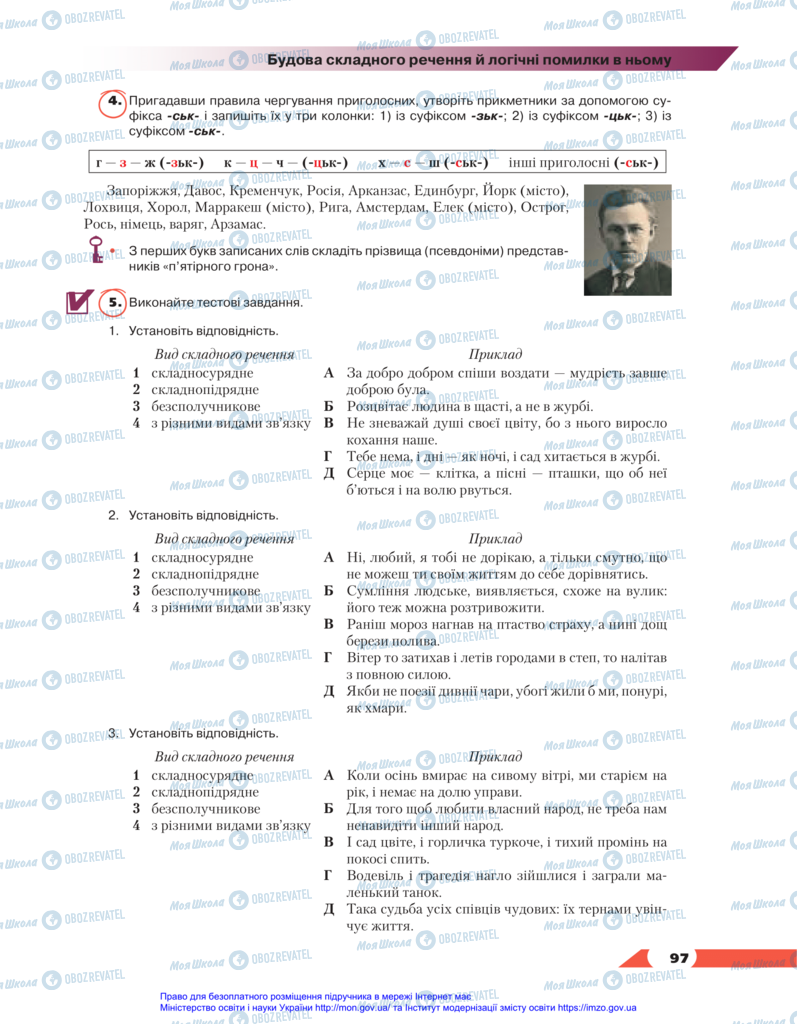Учебники Укр мова 11 класс страница 97
