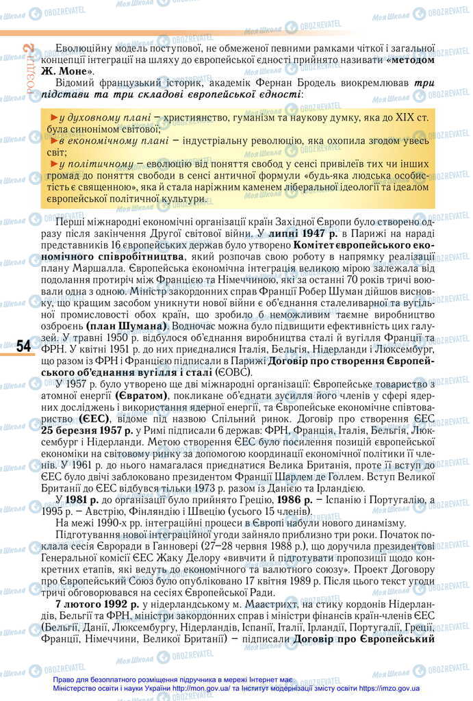 Підручники Всесвітня історія 11 клас сторінка 54