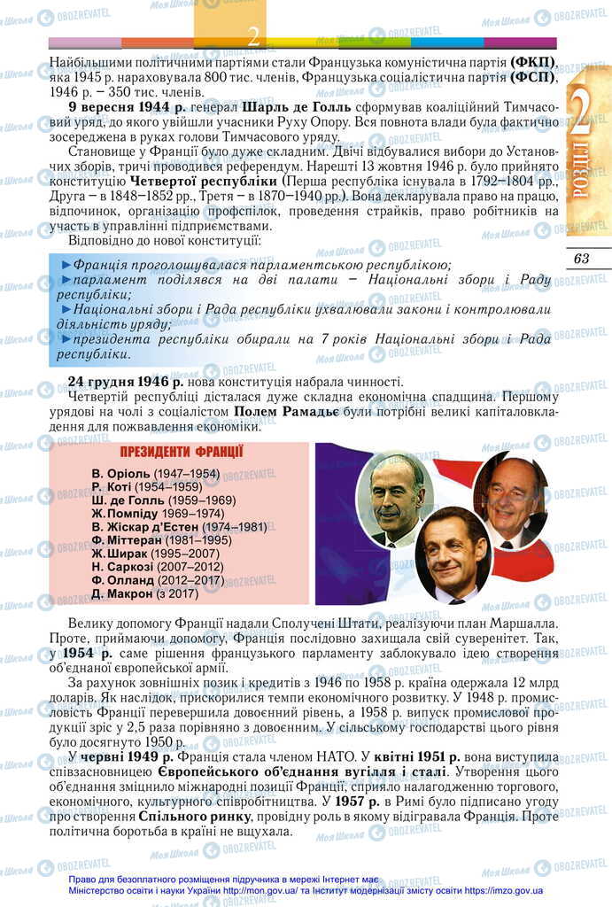 Підручники Всесвітня історія 11 клас сторінка 63