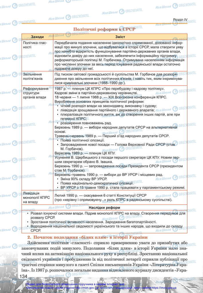 Підручники Історія України 11 клас сторінка 134