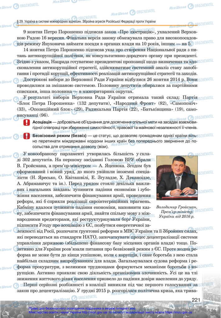 Підручники Історія України 11 клас сторінка 221