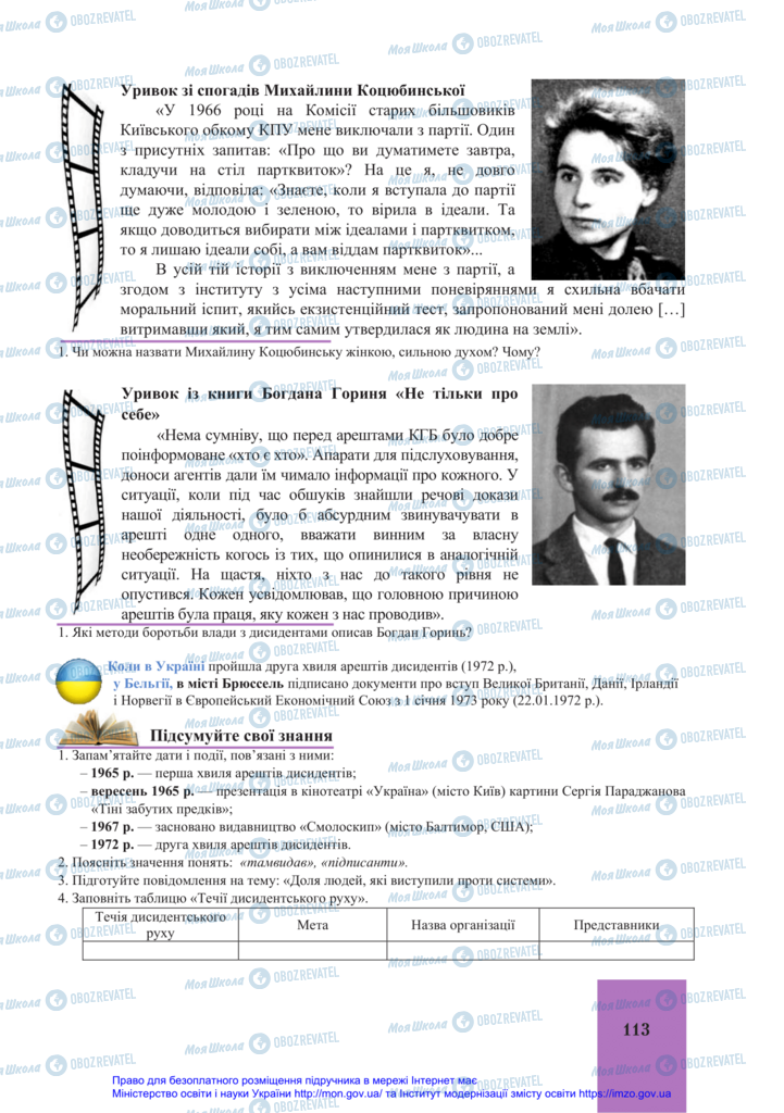 Підручники Історія України 11 клас сторінка 113