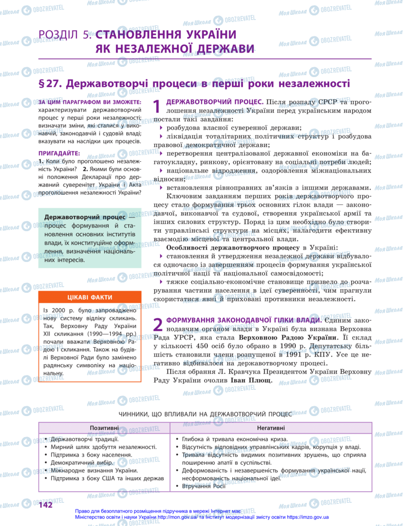Учебники История Украины 11 класс страница  142