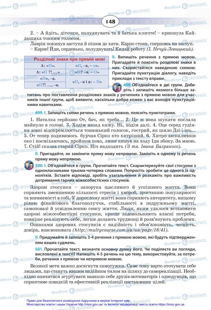 Підручники Українська мова 11 клас сторінка 148