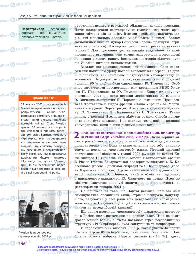 Підручники Історія України 11 клас сторінка 196