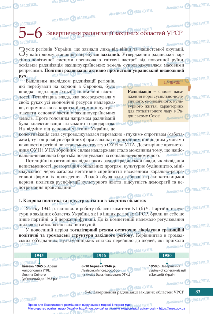 Підручники Історія України 11 клас сторінка 33