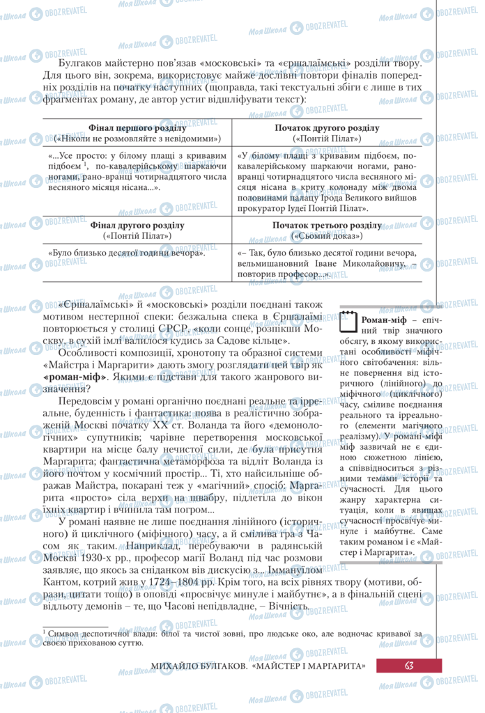 Підручники Зарубіжна література 11 клас сторінка 63