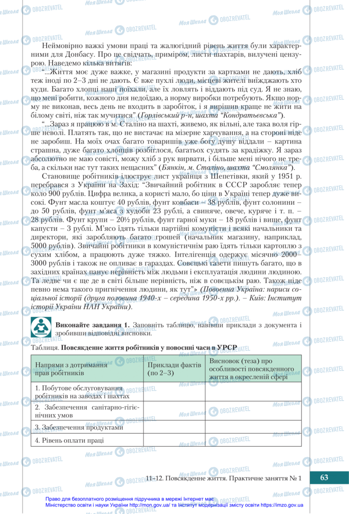 Підручники Історія України 11 клас сторінка 63