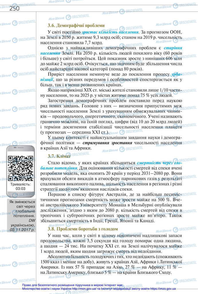 Підручники Всесвітня історія 11 клас сторінка 250