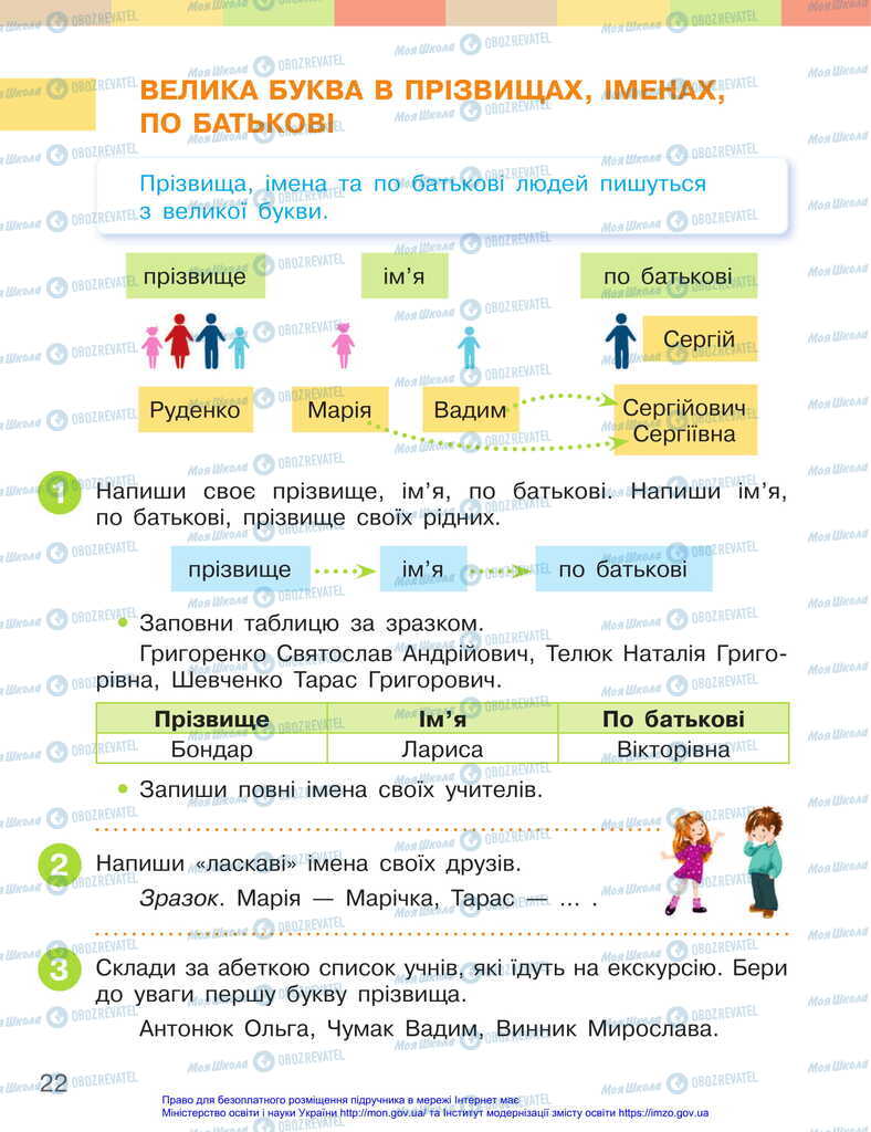 Учебники Укр мова 2 класс страница 22