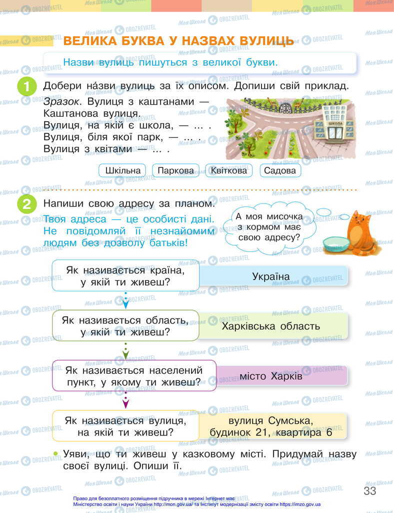 Підручники Українська мова 2 клас сторінка 33