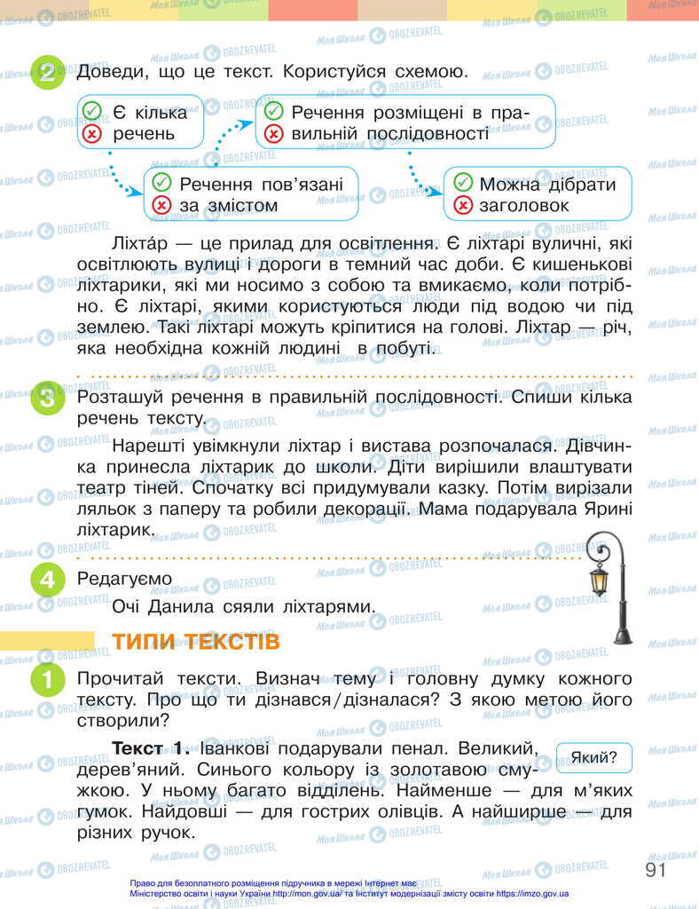 Підручники Українська мова 2 клас сторінка 91