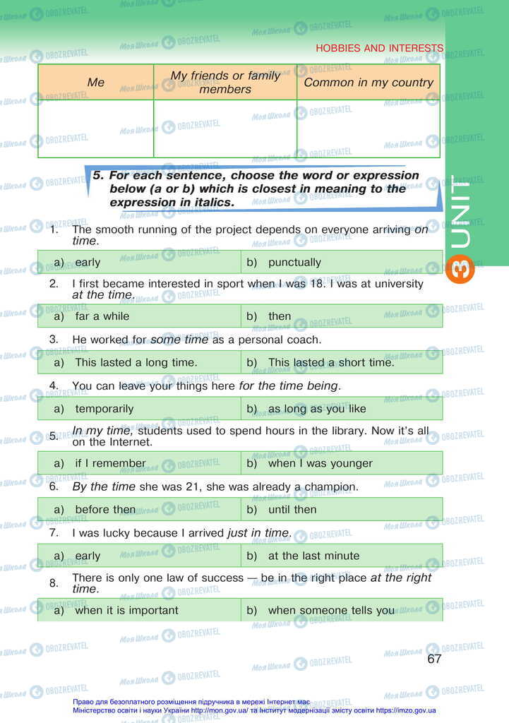Підручники Англійська мова 11 клас сторінка 67