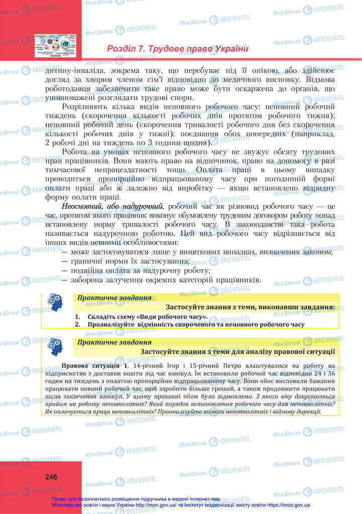 Підручники Правознавство 11 клас сторінка 246