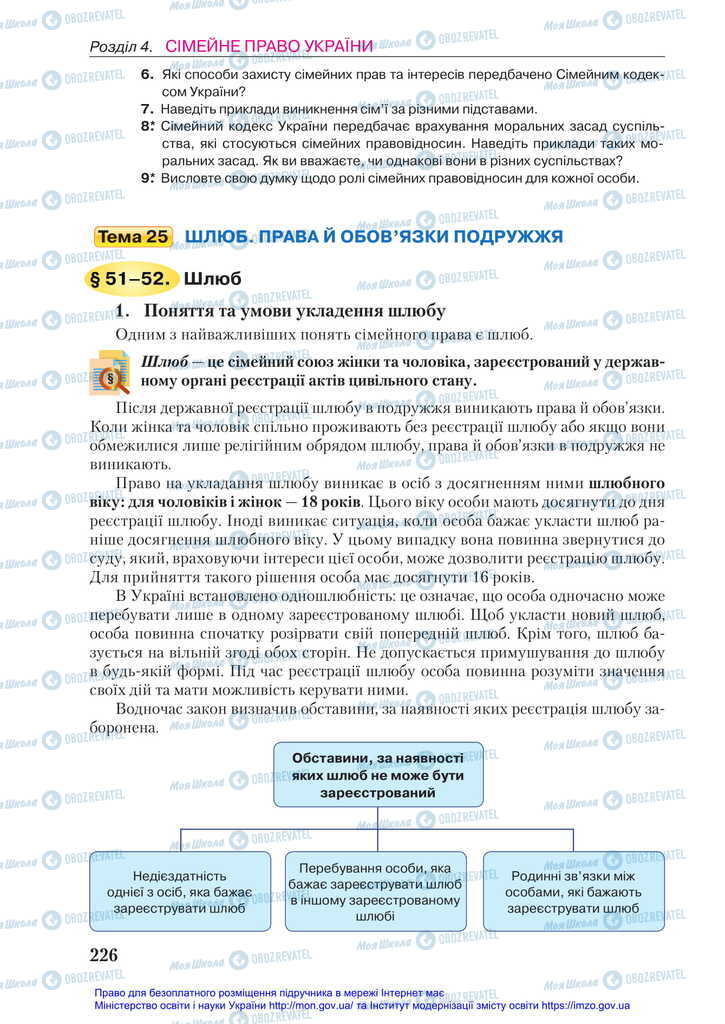 Підручники Правознавство 11 клас сторінка 226