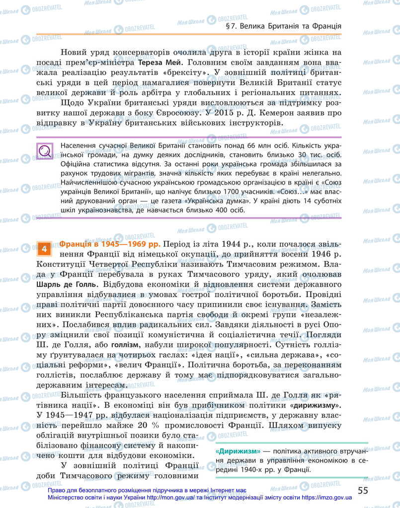 Підручники Всесвітня історія 11 клас сторінка 55