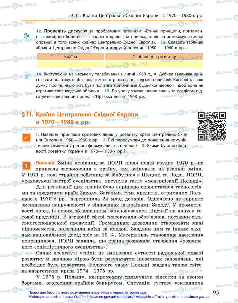 Підручники Всесвітня історія 11 клас сторінка 95