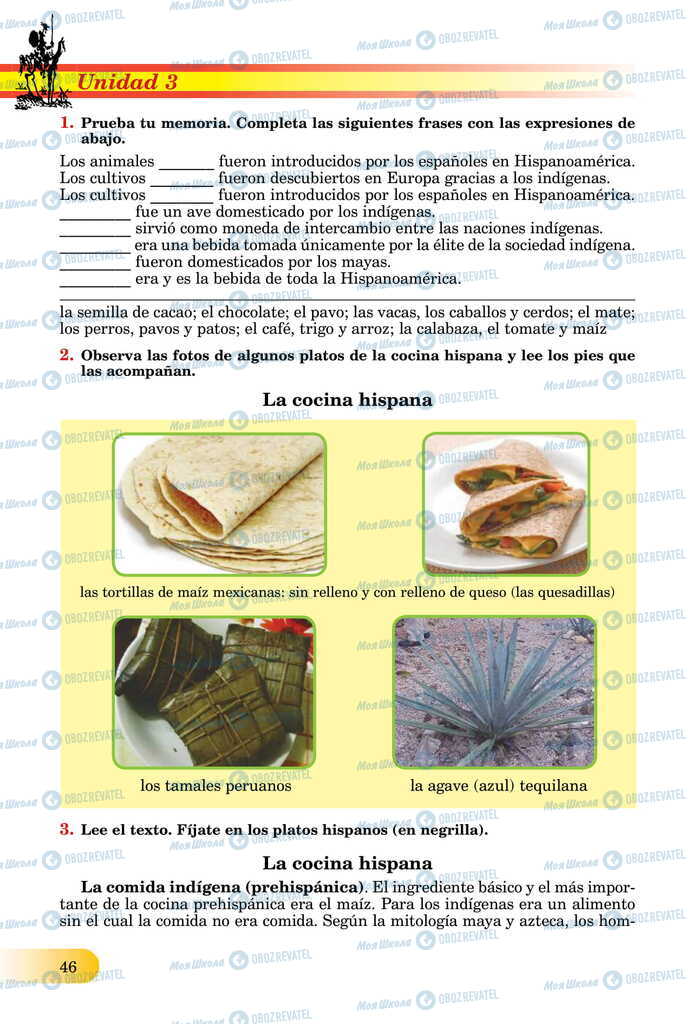 ЗНО Іспанська мова 11 клас сторінка  46