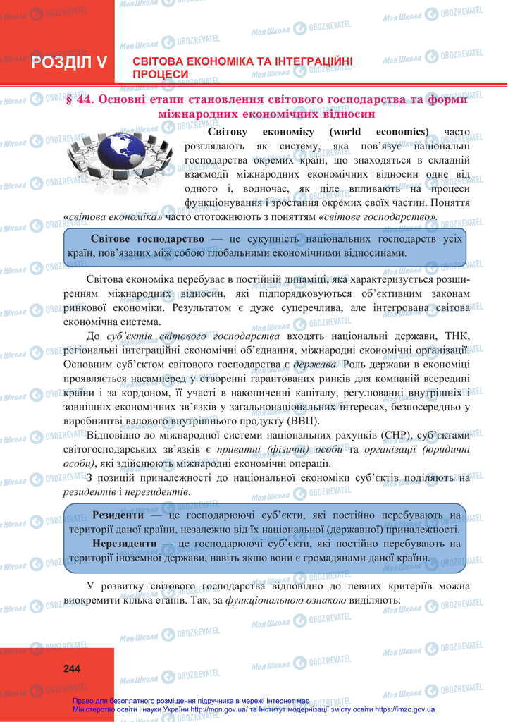 Підручники Економіка 11 клас сторінка 244