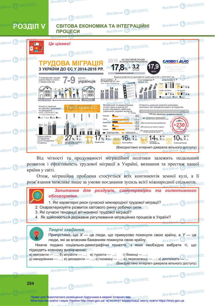 Учебники Экономика 11 класс страница 284