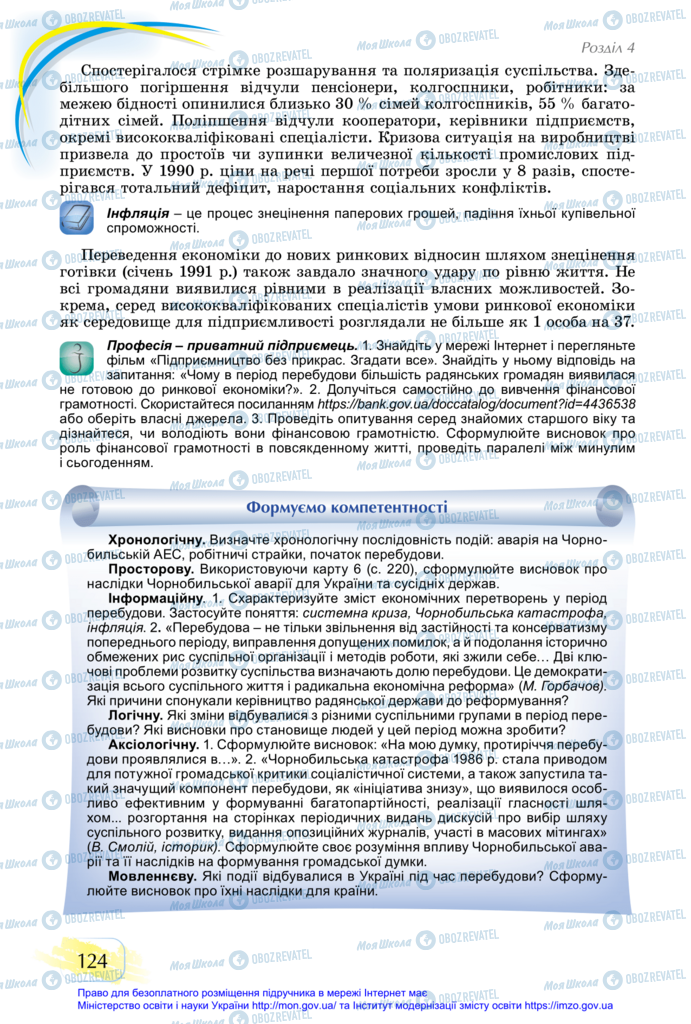 Підручники Історія України 11 клас сторінка 124