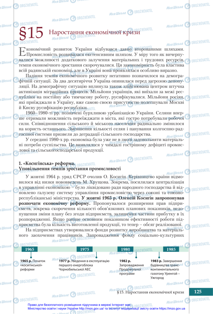 Підручники Історія України 11 клас сторінка 125