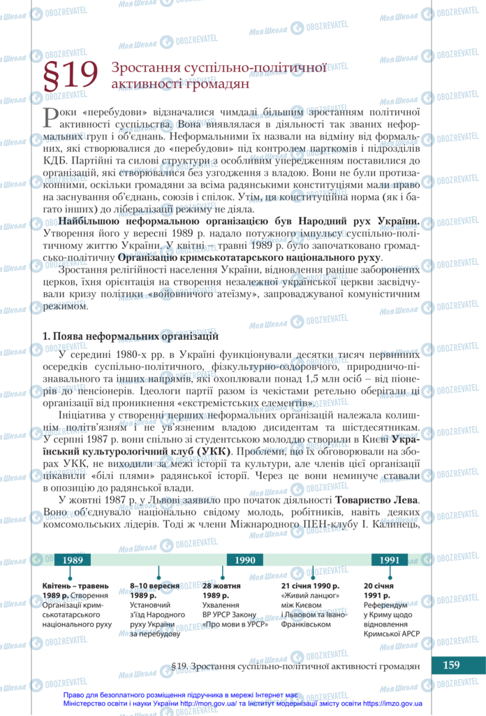 Підручники Історія України 11 клас сторінка 159