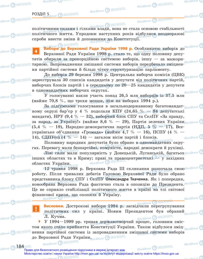 Підручники Історія України 11 клас сторінка 184