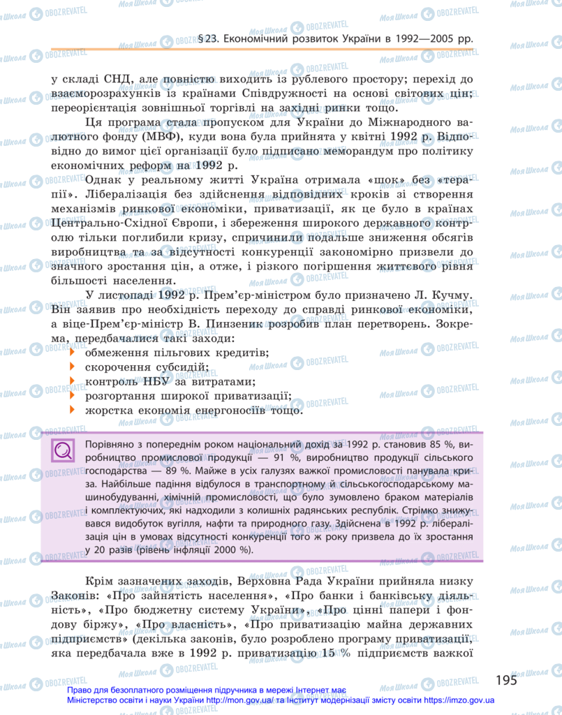 Підручники Історія України 11 клас сторінка 195