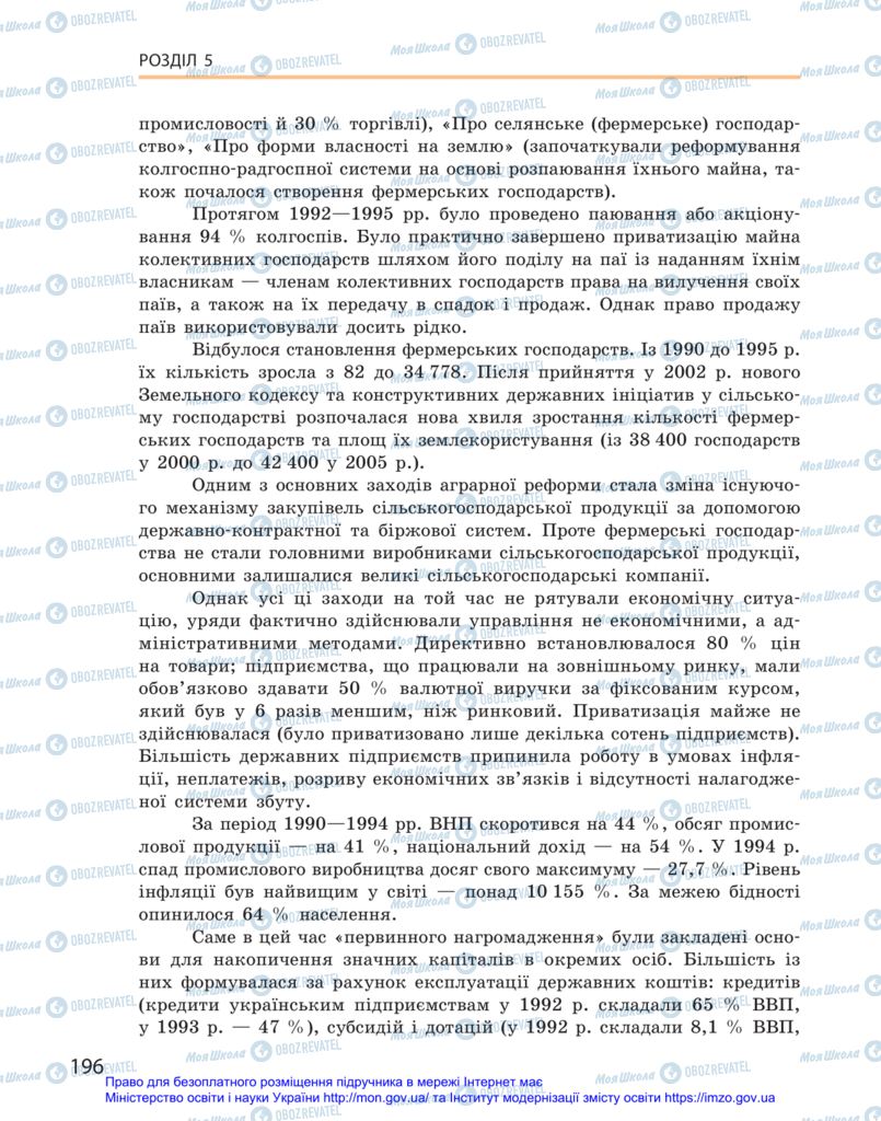 Учебники История Украины 11 класс страница 196