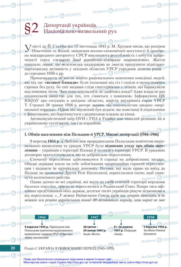 Підручники Історія України 11 клас сторінка 20