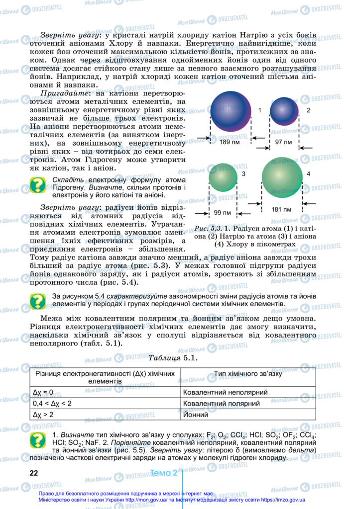 Підручники Хімія 11 клас сторінка 22