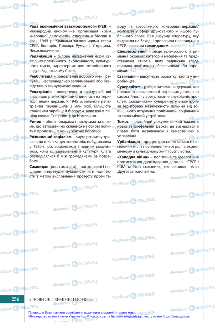 Підручники Історія України 11 клас сторінка 256