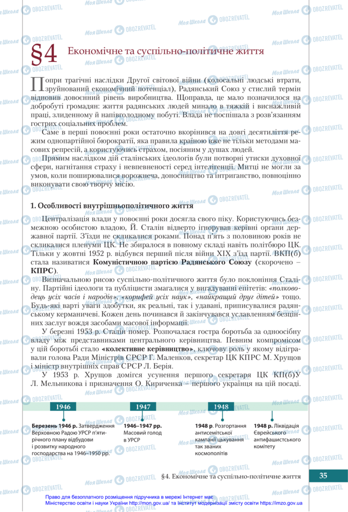 Підручники Історія України 11 клас сторінка 35