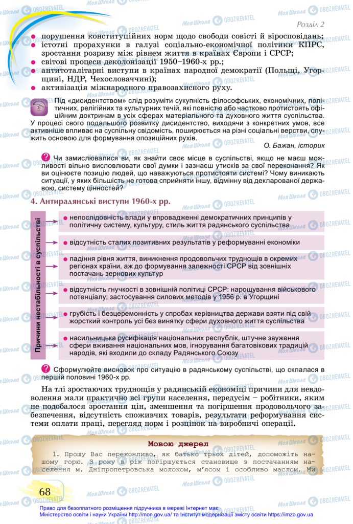 Підручники Історія України 11 клас сторінка 68