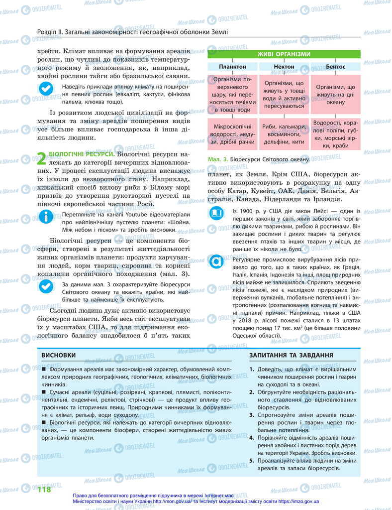 Підручники Географія 11 клас сторінка 118