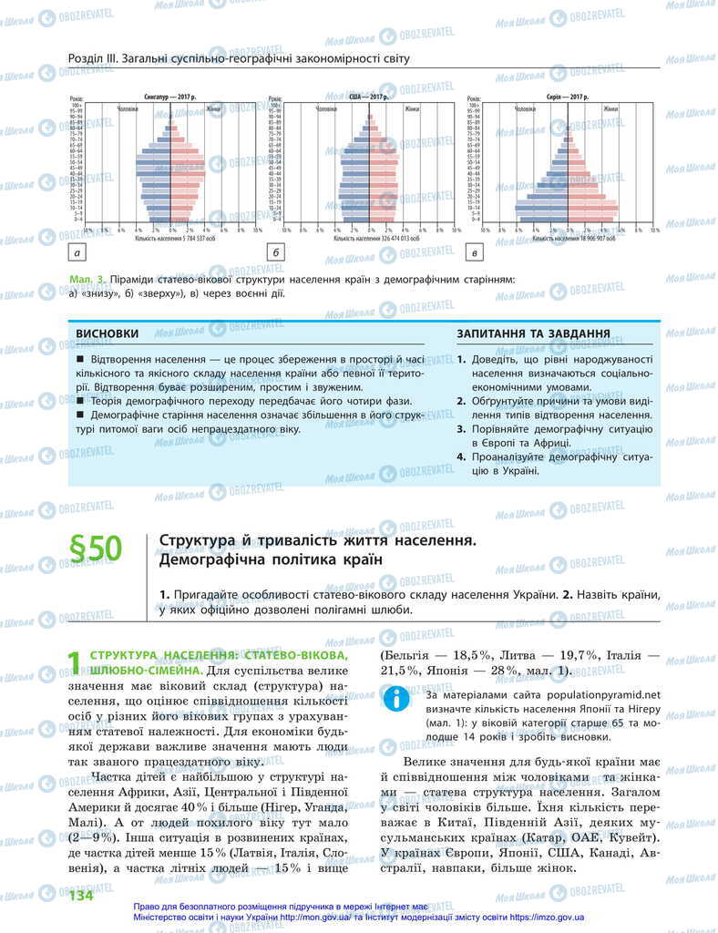 Підручники Географія 11 клас сторінка 134