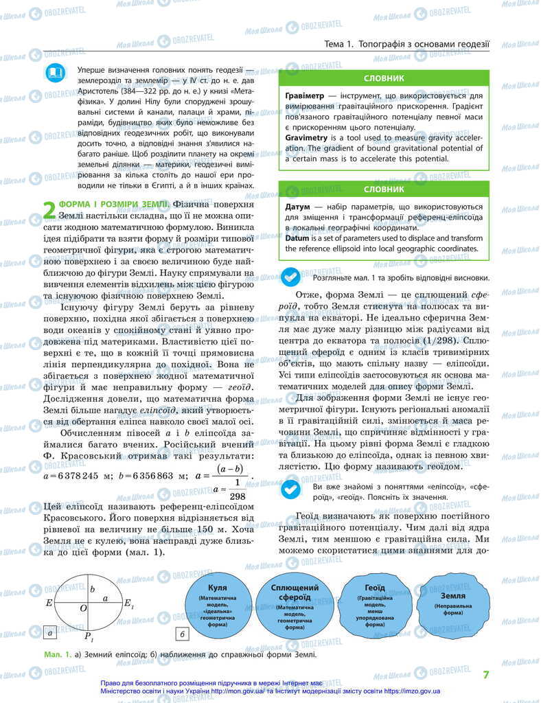 Підручники Географія 11 клас сторінка 7