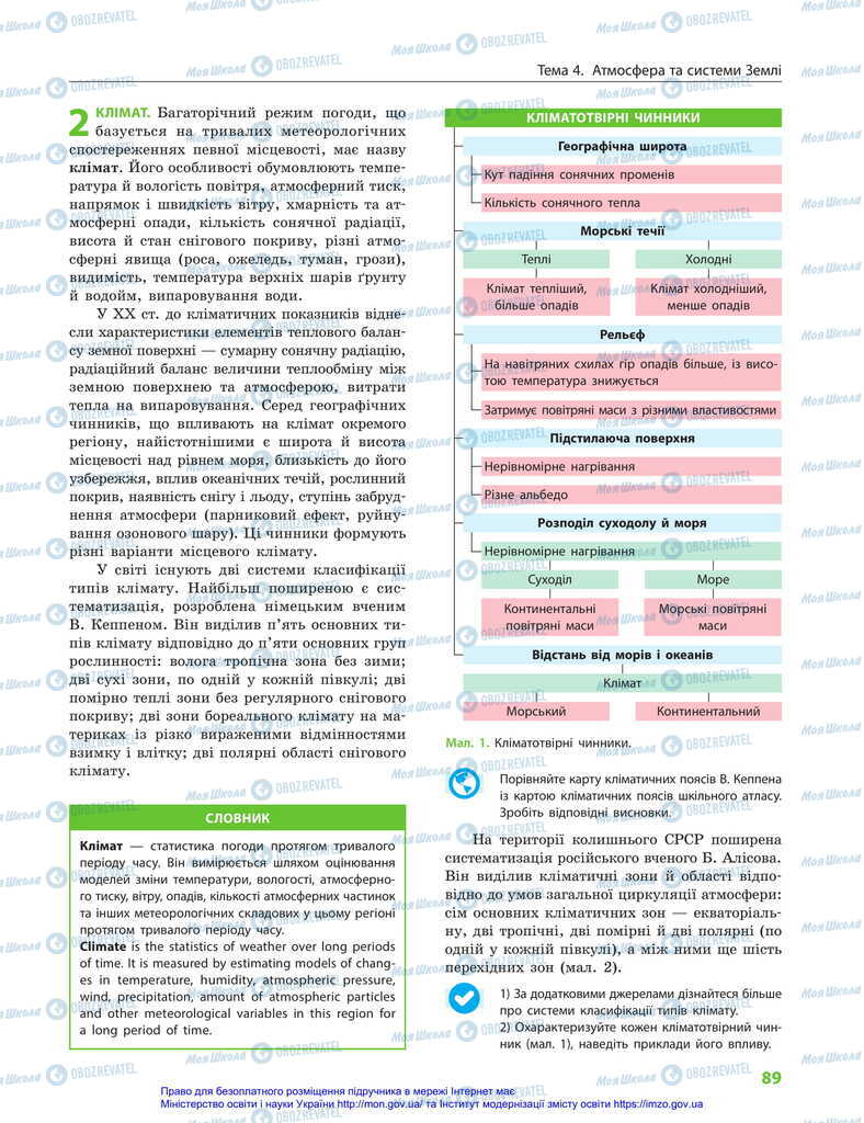 Підручники Географія 11 клас сторінка 89